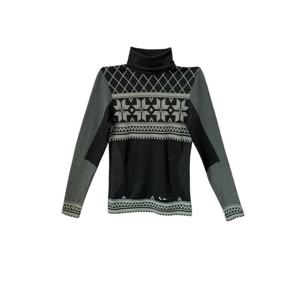 Climawear‎ Women’s Seamless Long Sleeve Top Speckled Grey Stretchy Fitted S/M